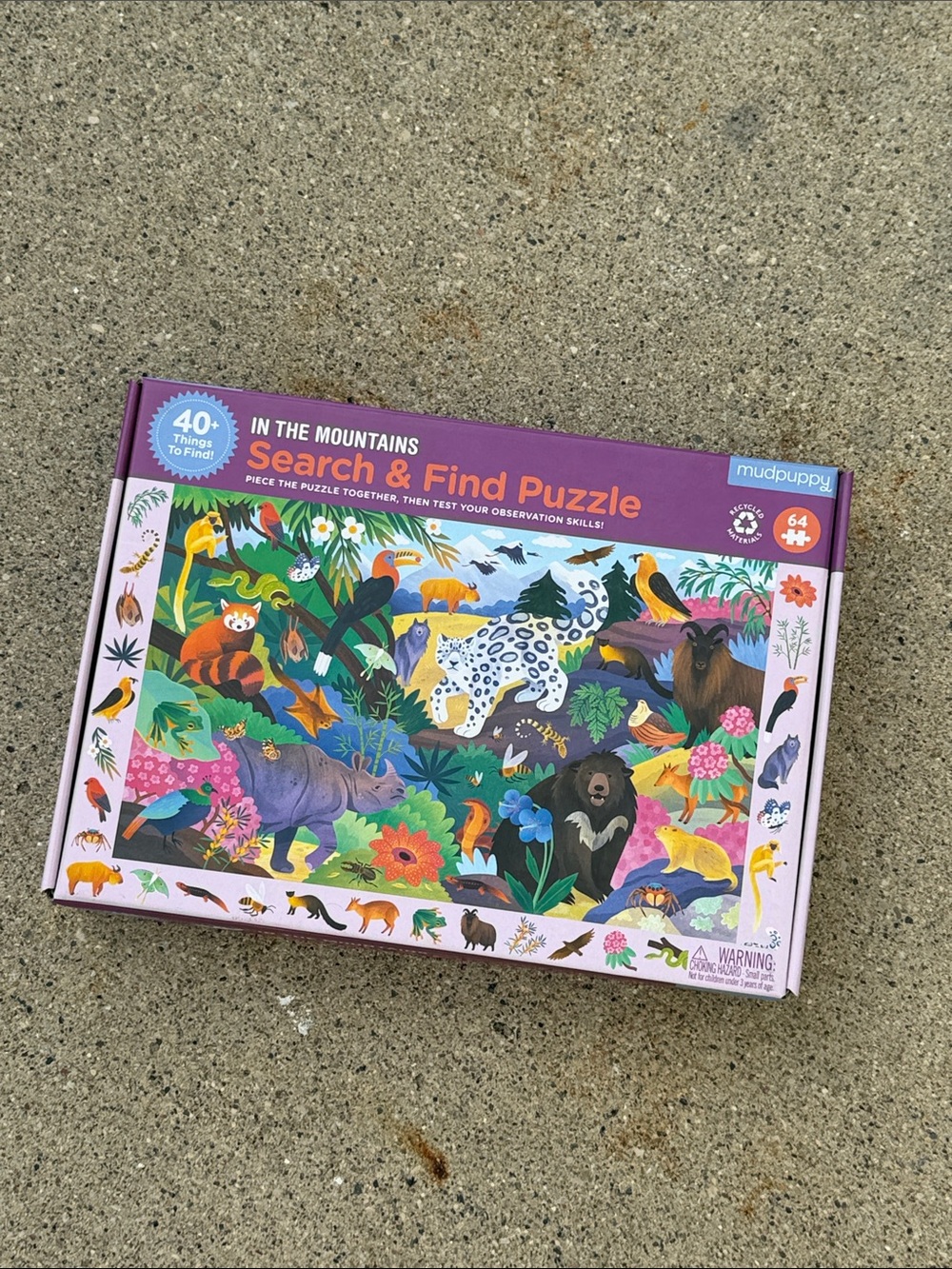 Mudpuppy In The Mountains Search & Find Puzzle - Purple